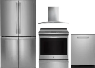 4 Piece Package Includes Refrigerator, Range, Hood And Dishwasher